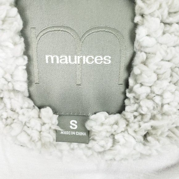 Maurices Small Faux Fur Women's Full Zip Front Pocket Gray Brown Soft Lined Vest - Picture 2 of 9